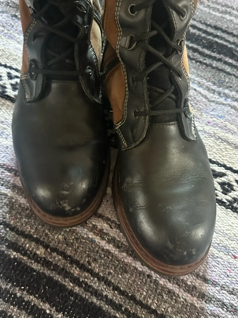 overland ilka wool-lined leather boots sheepskin size 42